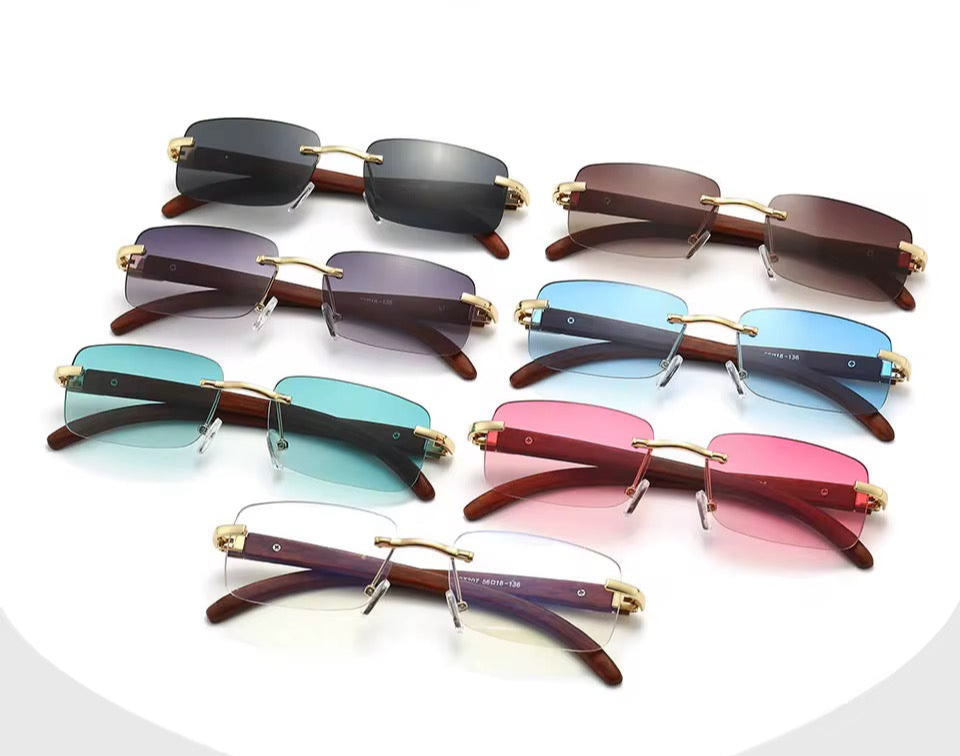 Purple Wooden Sunglasses