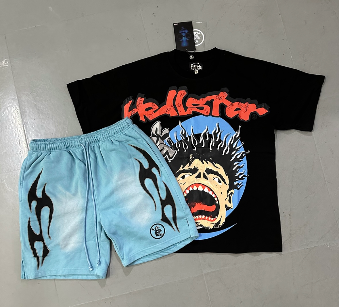 Hellstar Scream Tee & Chill Shorts Set