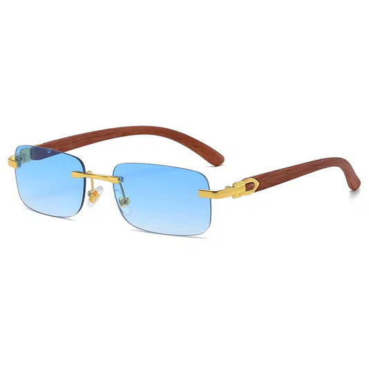 Blue Wooden Glasses