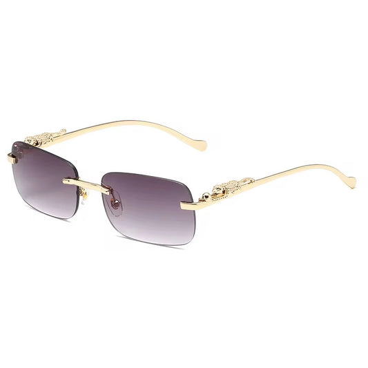 Purple Rimless Sunglasses