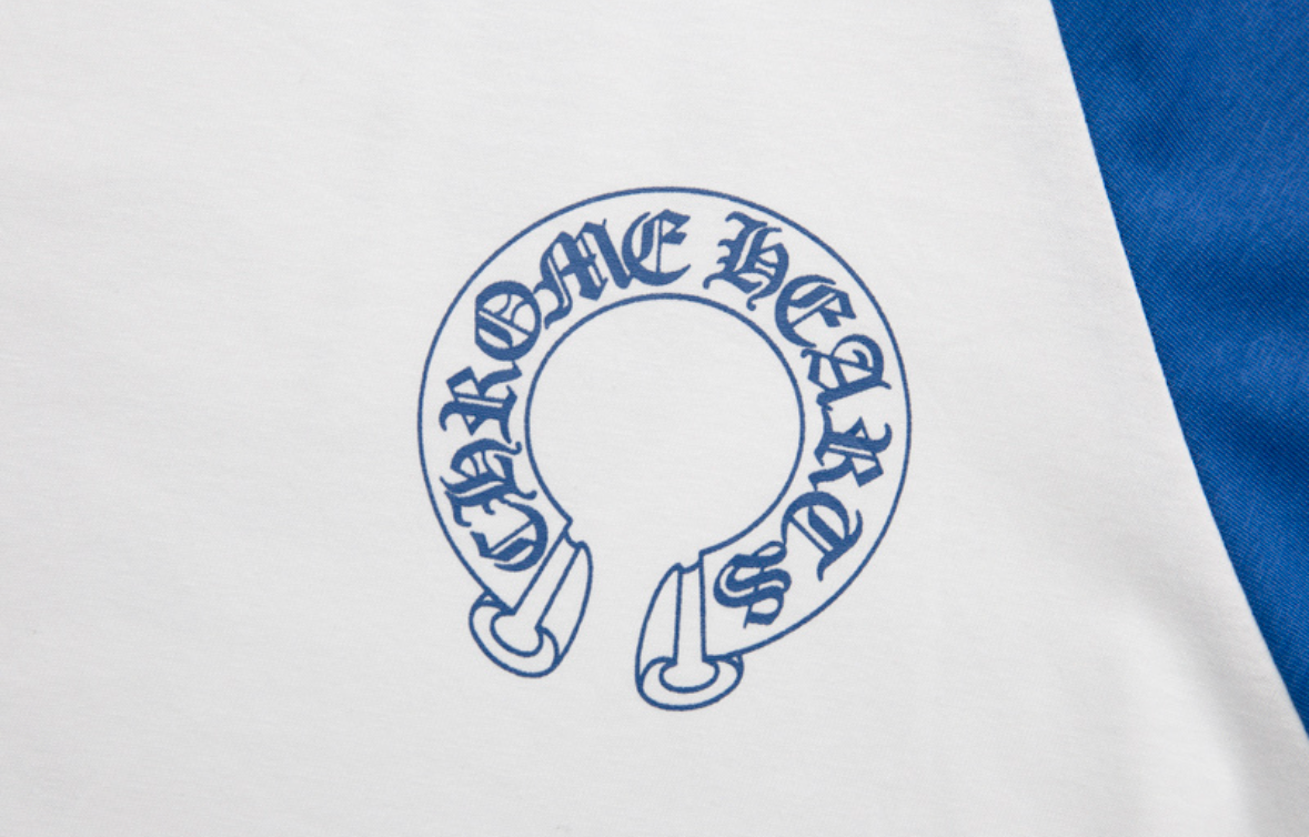 Blue & White Cross Crew Top