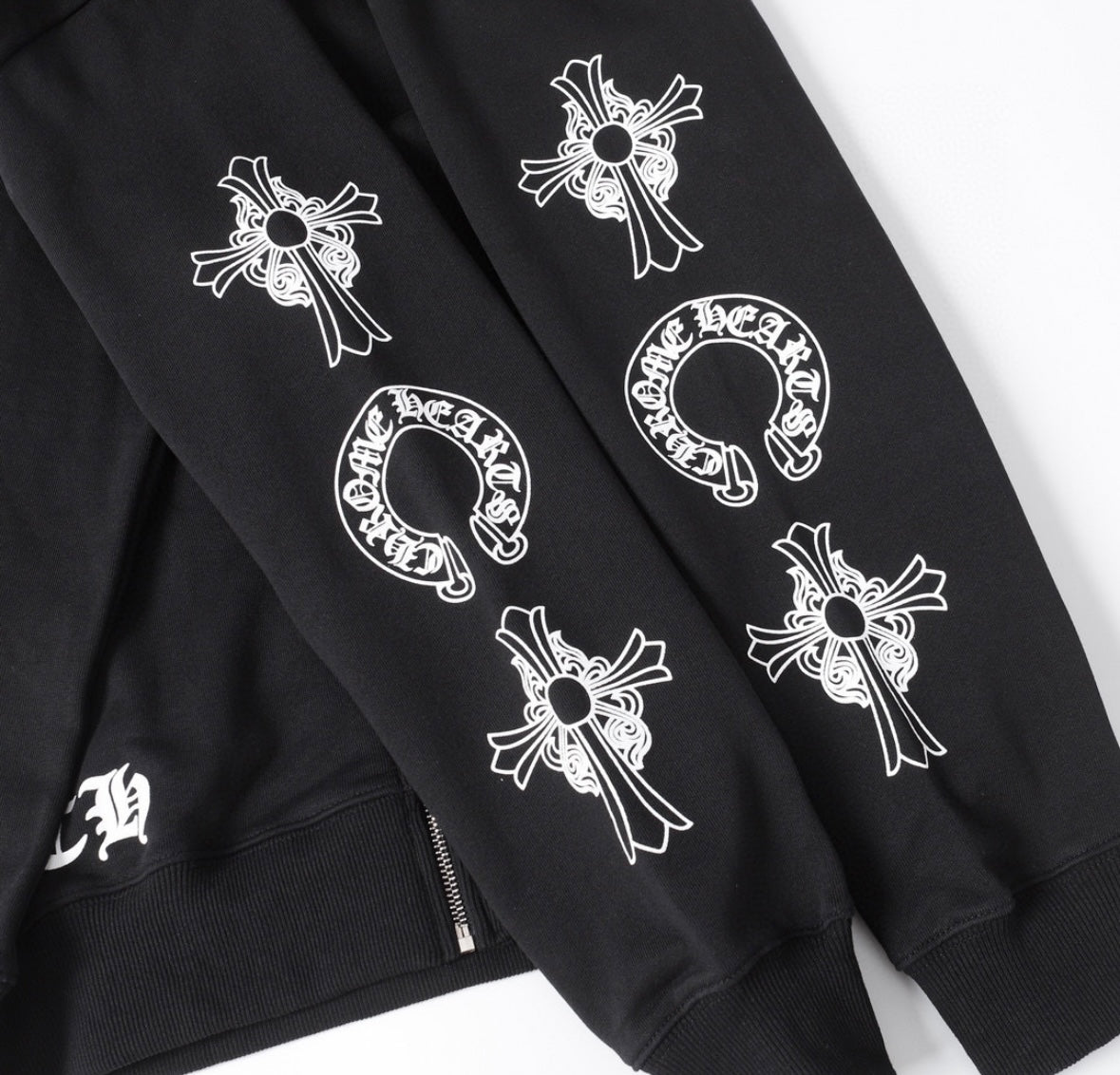 Black & White Cross Statement Hoodie