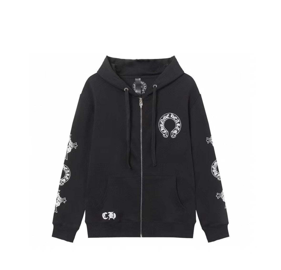 Black & White Cross Statement Hoodie
