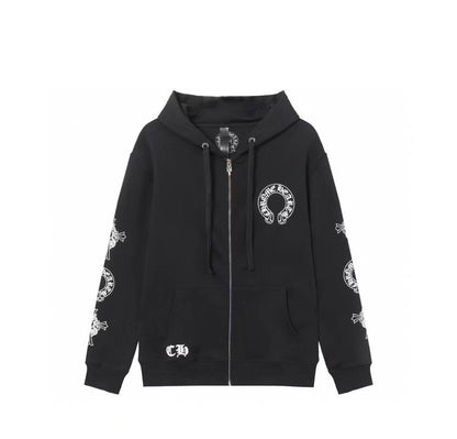 Black & White Cross Statement Hoodie