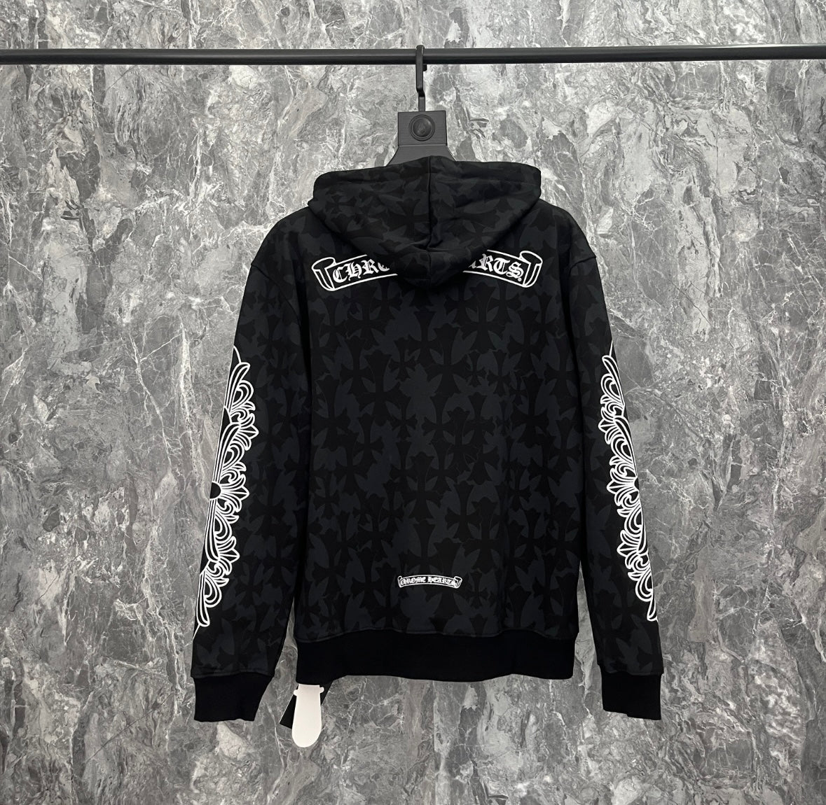 Monogram Gothic Zip-Up Sweater — Luxury Streetwear