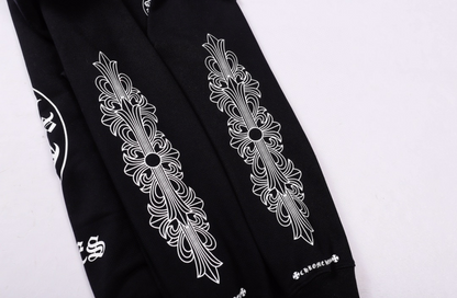 Gothic Letter Print Hoodie